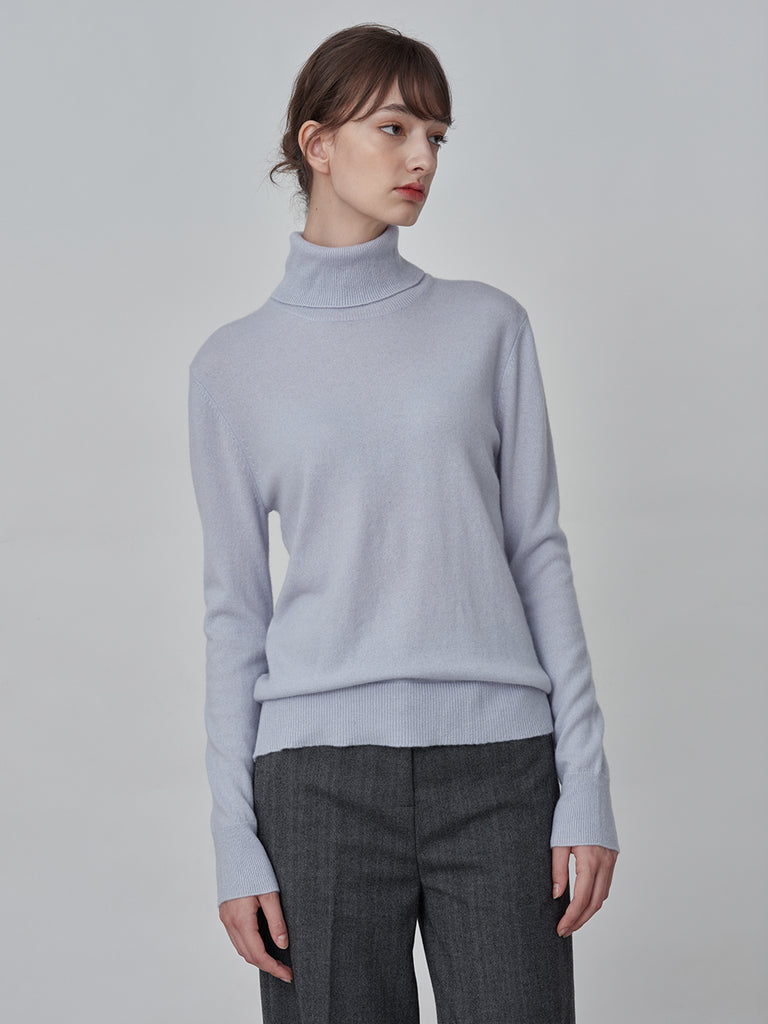 Baby blue turtleneck sweater Clearance