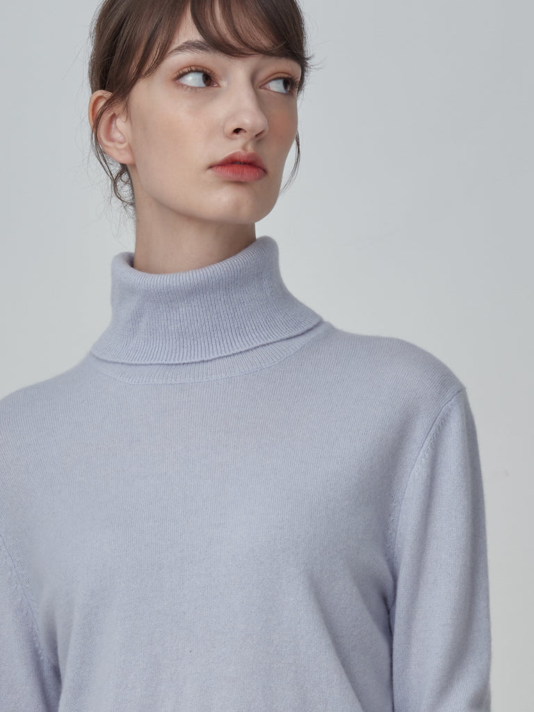 Baby blue turtleneck sweater Clearance