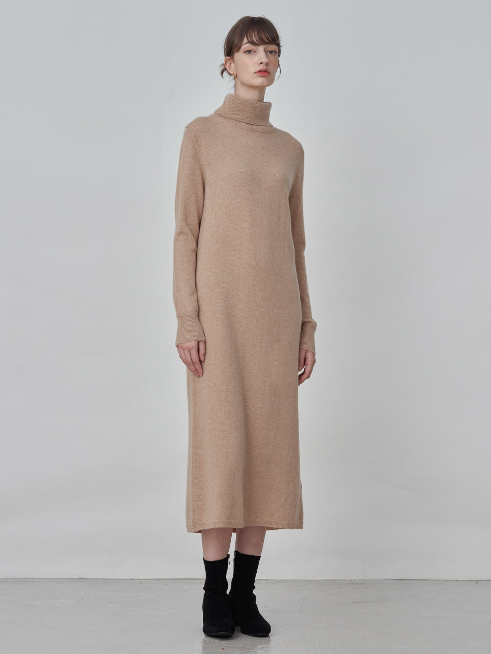 Turtleneck Maxi Dress_Camel Pure Cashmere NYC Turtleneck Maxi Dress_Camel Pure Cashmere NYC