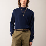 Men Mockneck Sweater_Navy