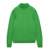 Men Turtleneck Sweater_Green