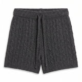 Cashmere Cable Shorts_Graphite