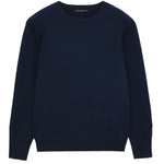 Classic Crew Neck Sweater - Navy - Pure Cashmere NYC - image 3