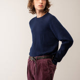 Men Crew Neck Sweater_Navy