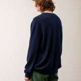 Men V Neck Cardigan_Navy