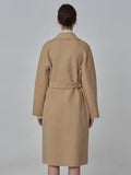 Cashmere Handmade Belted Double Coat_Camel