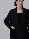 Cashmere Oversized Shearling Pocket Coat_Black