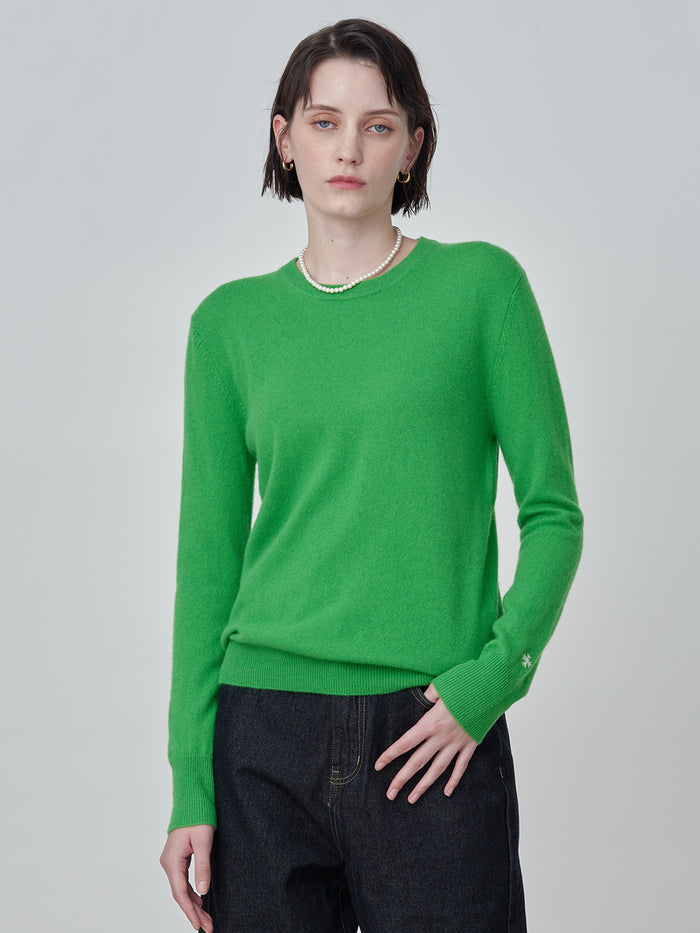 Classic Crew Neck Sweater_Green