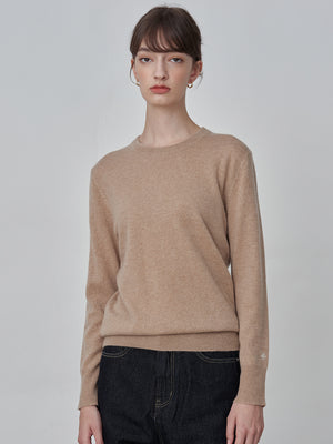 Classic Crew Neck Sweater_Camel