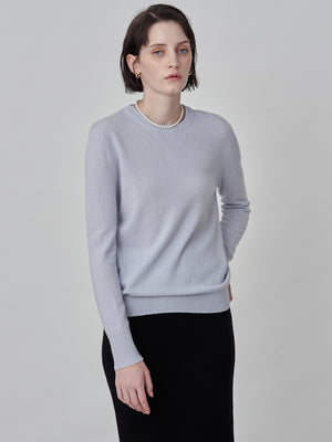 Classic Crew Neck Sweater_Baby Blue