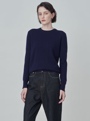 Classic Crew Neck Sweater_Navy