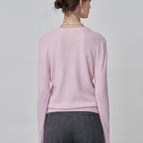 Classic Crew Neck Sweater_Pink Blush