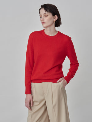 Classic Crew Neck Sweater_Red