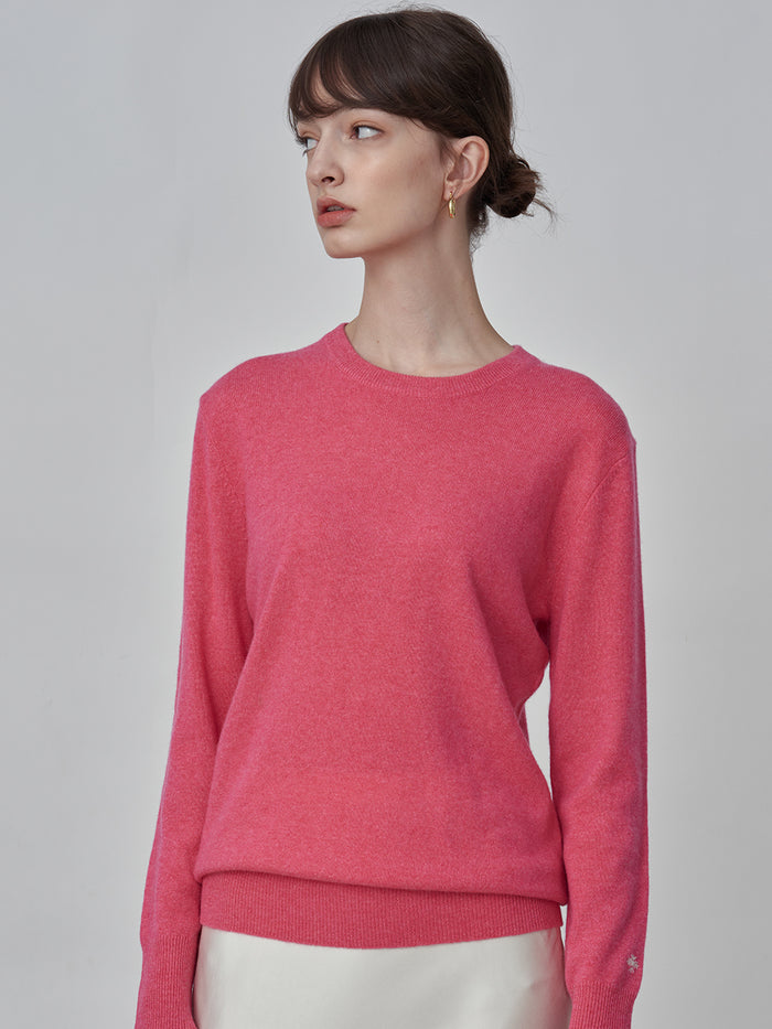 Classic Crew Neck Sweater_Strawberry