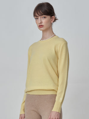 Classic Crew Neck Sweater_Yellow