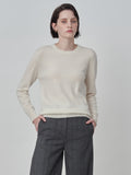 Classic Crew Neck Sweater_Vintage White