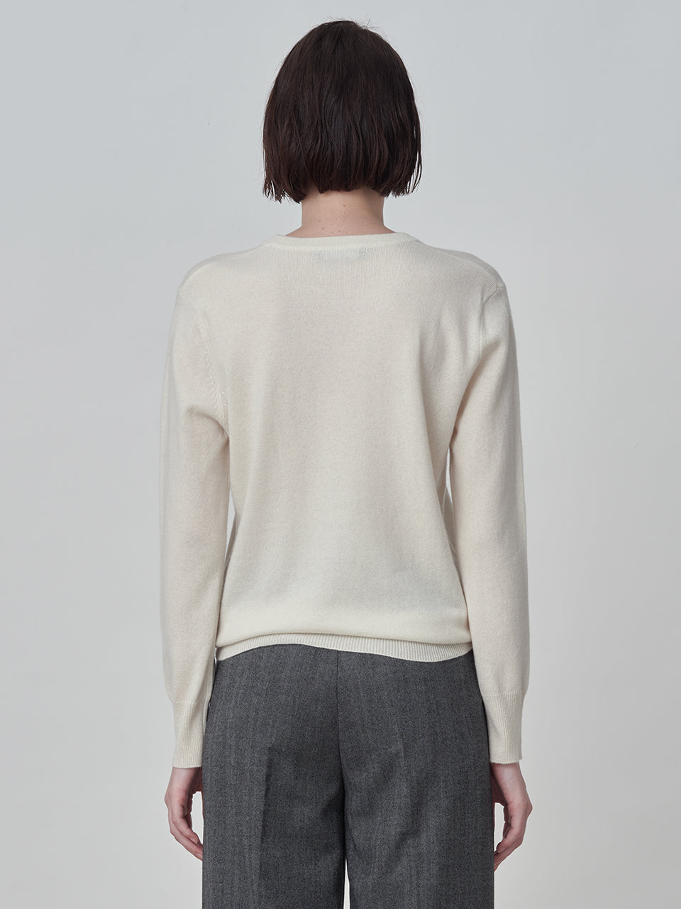 Classic Crew Neck Sweater_Vintage White