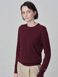 Classic Crew Neck Sweater_Burgundy