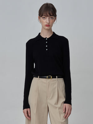 Classic Polo Sweater_Black