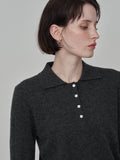 Classic Polo Sweater_Graphite