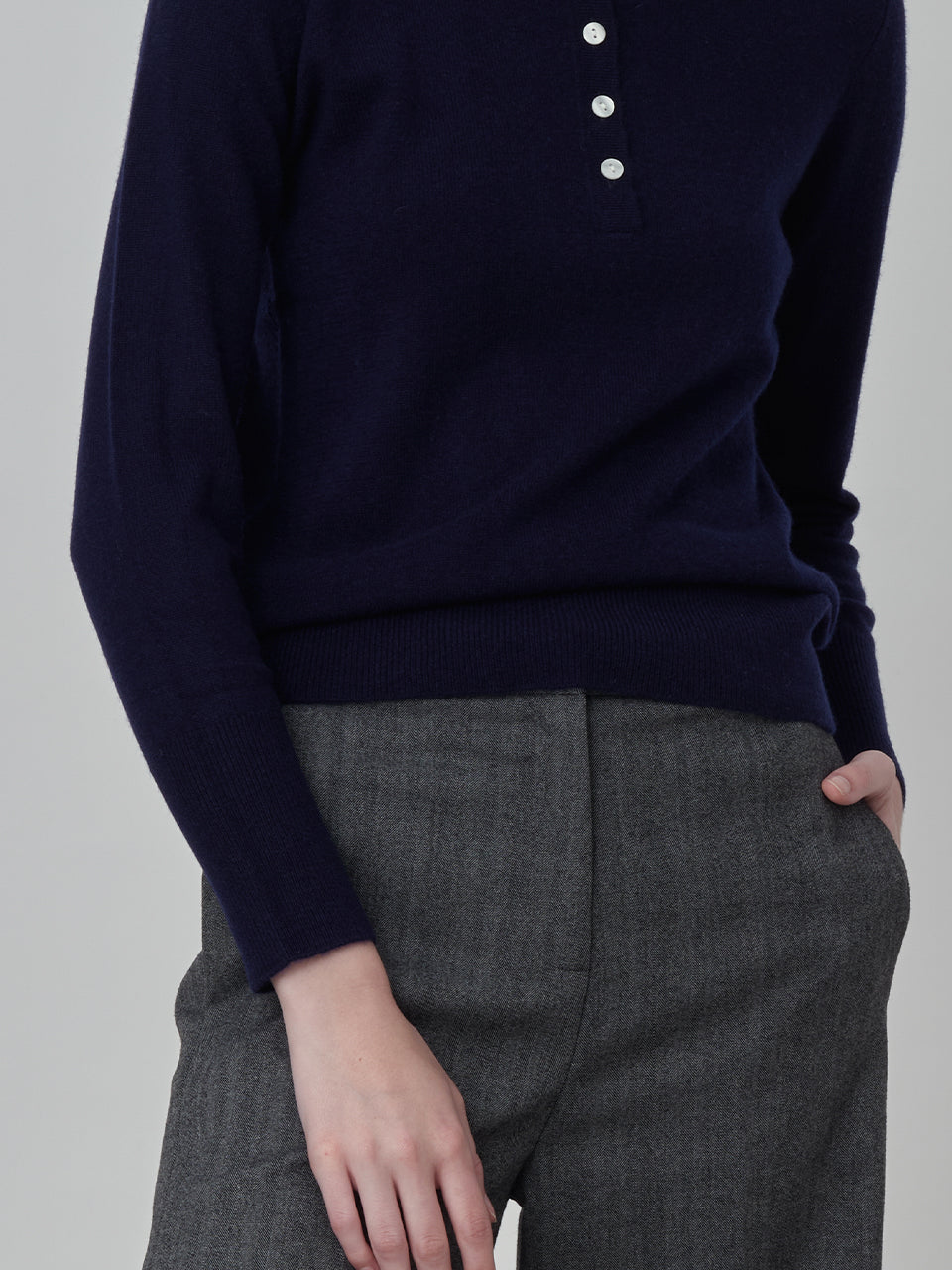 Classic Polo Sweater_Navy