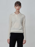 Classic Polo Sweater_Vintage White