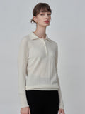 Classic Polo Sweater_Vintage White