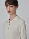 Classic Polo Sweater_Vintage White