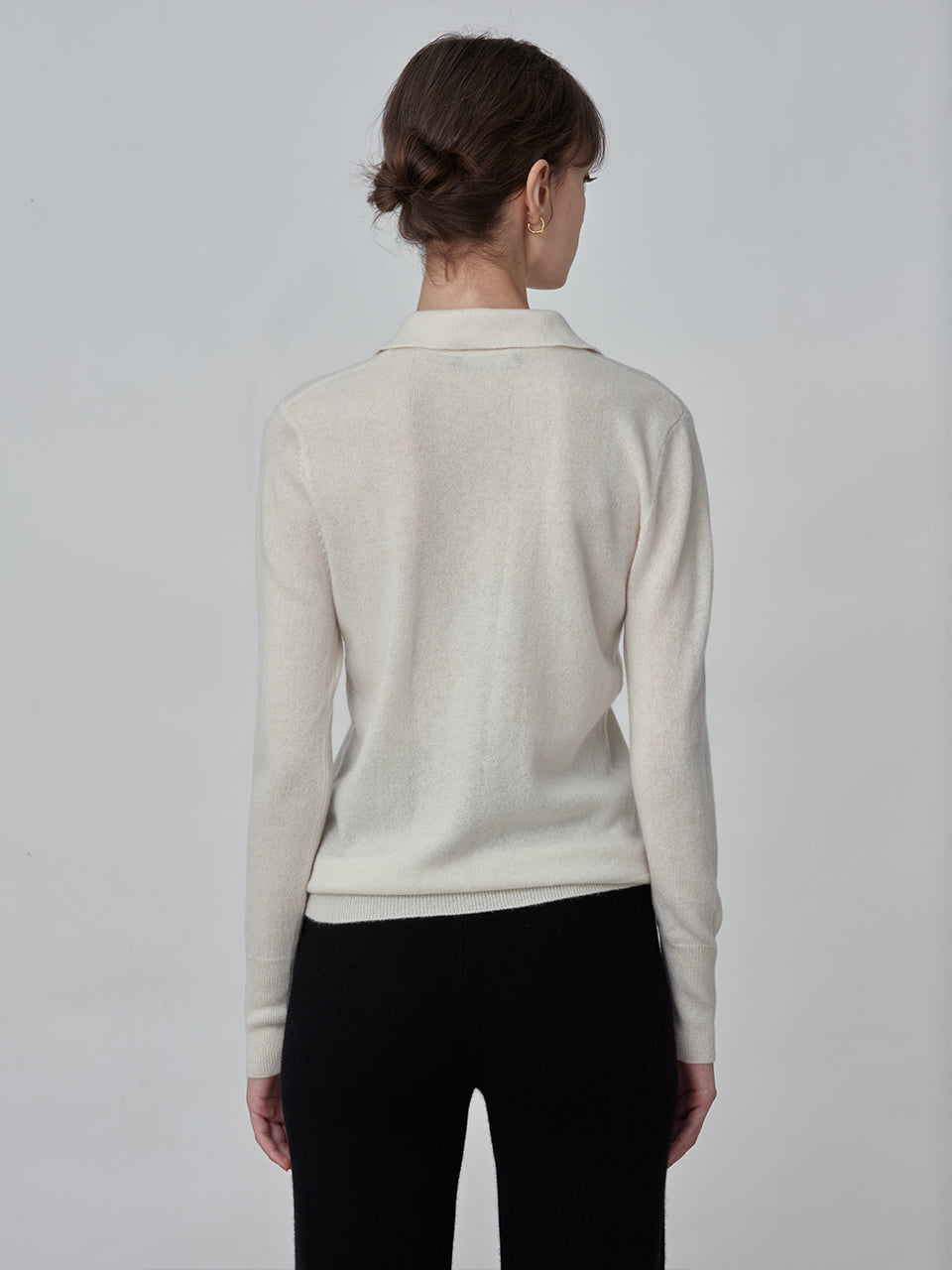 Classic Polo Sweater_Vintage White