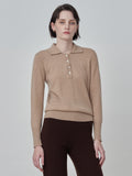Classic Polo Sweater_Camel