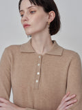 Classic Polo Sweater_Camel