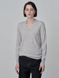 Deep V Neck Sweater_Grey