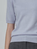 High Neck Shortsleeve_Baby Blue