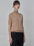 High Neck Shortsleeve_Camel