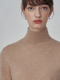 High Neck Shortsleeve_Camel