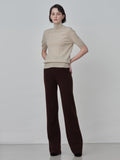 High Neck Shortsleeve_Oatmeal