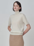 High Neck Shortsleeve_Vintage White