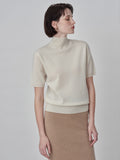 High Neck Shortsleeve_Vintage White