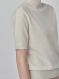 High Neck Shortsleeve_Vintage White