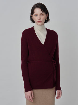 Wrap Cardigan_Burgundy