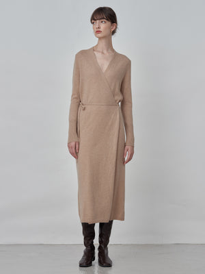Maxi Wrap Dress_Camel