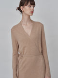 Maxi Wrap Dress_Camel