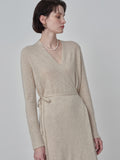 Maxi Wrap Dress_Oatmeal