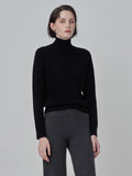 Simple High Neck Sweater_Black