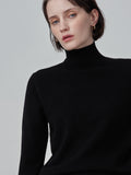 Simple High Neck Sweater_Black