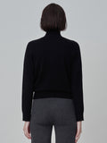 Simple High Neck Sweater_Black