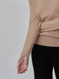 Simple High Neck Sweater_Camel