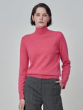 Simple High Neck Sweater_Strawberry