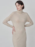 Turtleneck Maxi Dress_Oatmeal