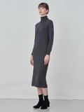 Turtleneck Maxi Dress_Graphite